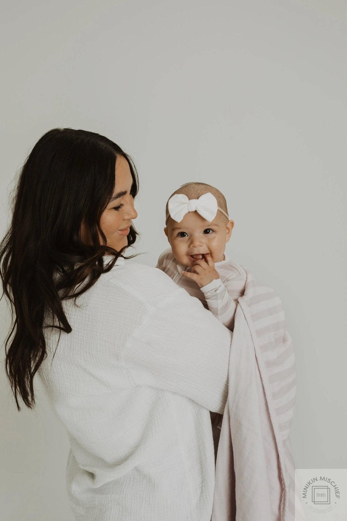 Bamboo Footie | Striped - Minikin Mischief Clothing Co.