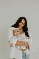 Bamboo Footie | Striped - Minikin Mischief Clothing Co.