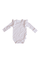 Gingham Bamboo Ruffle Bodysuit - Minikin Mischief Clothing Co.
