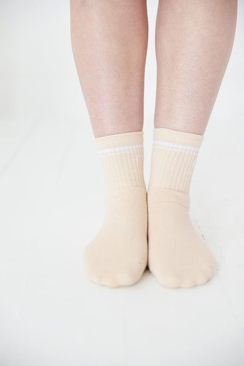 Half Crew Socks 3 - PACK | Foot Soldier Mom™ | Cushioned Comfort for All - Day Support - Minikin Mischief Clothing Co.