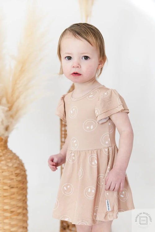 Bamboo Twirl Dress | Starry Eyed Smiles - Minikin Mischief Clothing Co.