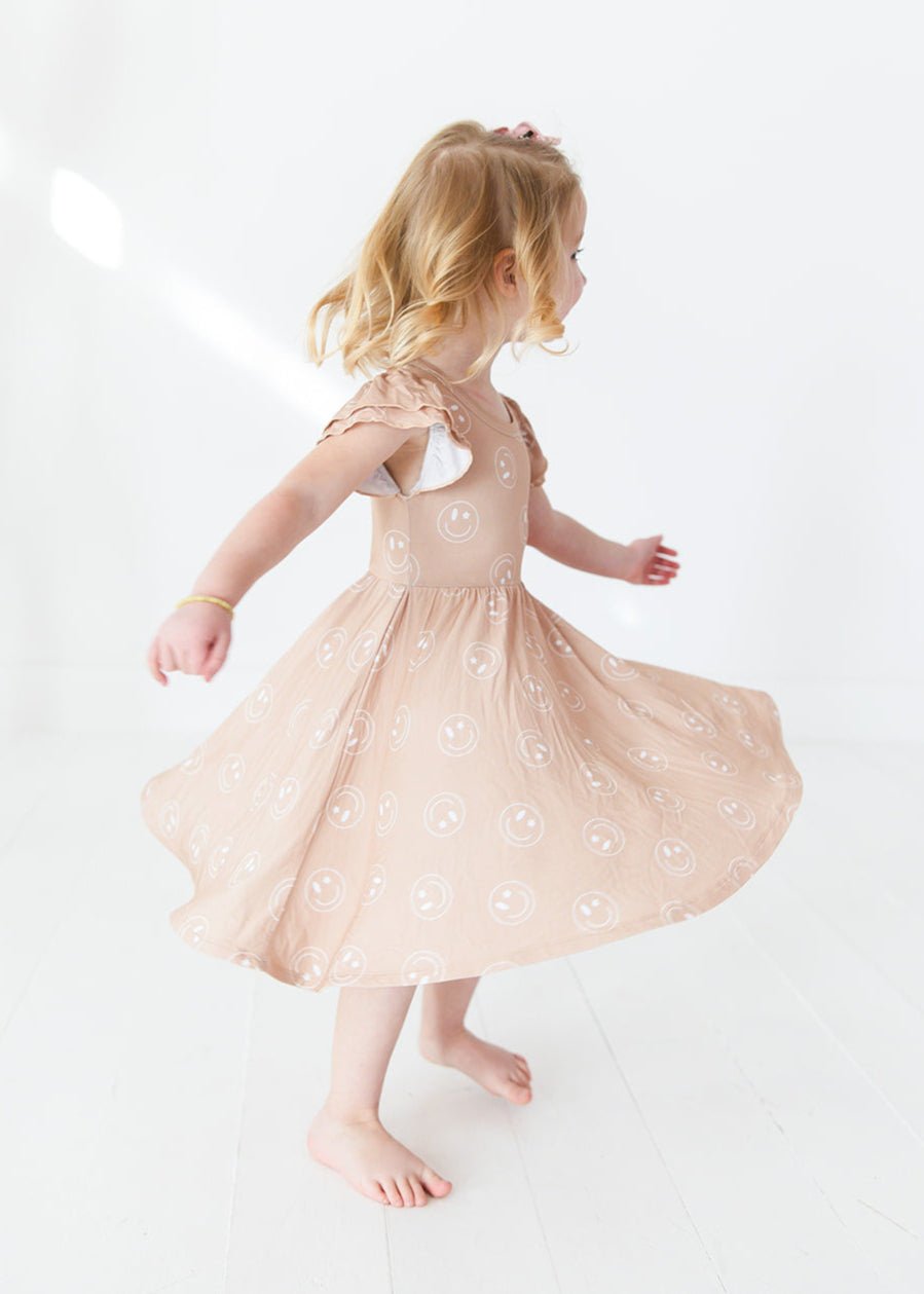Bamboo Twirl Dress | Starry Eyed Smiles - Minikin Mischief Clothing Co.