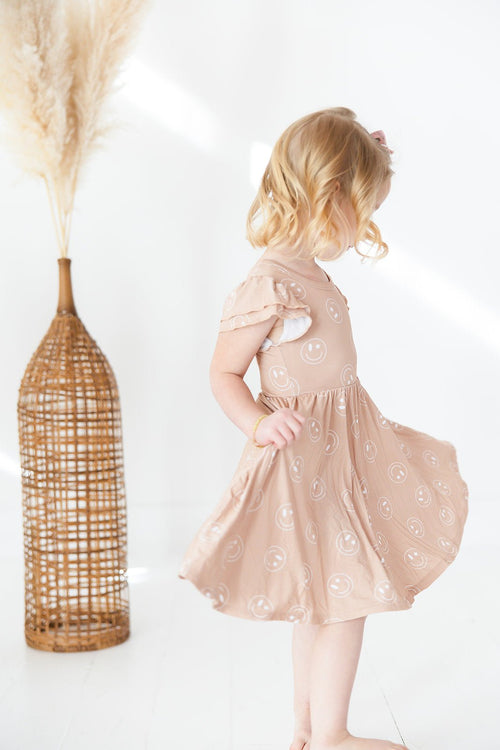 Bamboo Twirl Dress | Starry Eyed Smiles - Minikin Mischief Clothing Co.