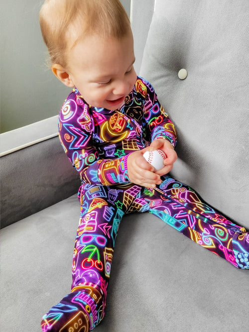 Long Sleeve Convertible Zippy Romper - Minikin Mischief Clothing Co.