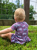 Short Sleeve Bodysuit Twirl - Minikin Mischief Clothing Co.