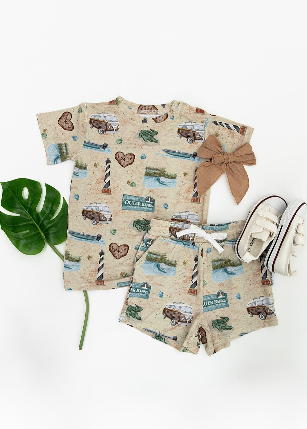 Bamboo Shortie Set | Outer Banks - Minikin Mischief Clothing Co.