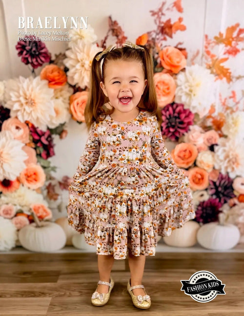 Long Sleeve Twirl Dress & Short Set - Minikin Mischief Clothing Co.