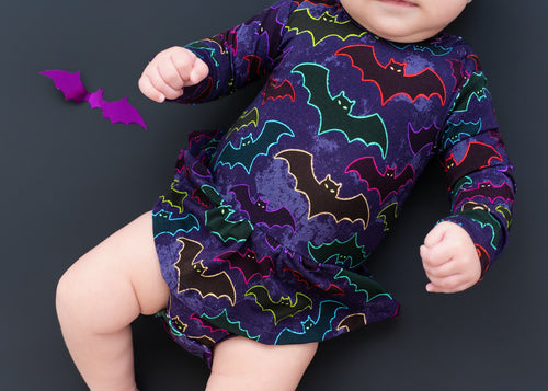 Long Sleeve Bamboo Bodysuit Twirl - Minikin Mischief Clothing Co.