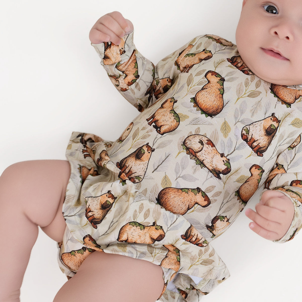 Long Sleeve Bamboo Bodysuit Twirl - Minikin Mischief Clothing Co.