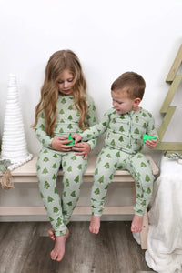 Long Sleeve Two Piece Pajamas - Minikin Mischief Clothing Co.