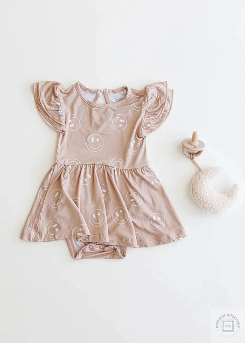 Bamboo Twirl Dress | Starry Eyed Smiles - Minikin Mischief Clothing Co.