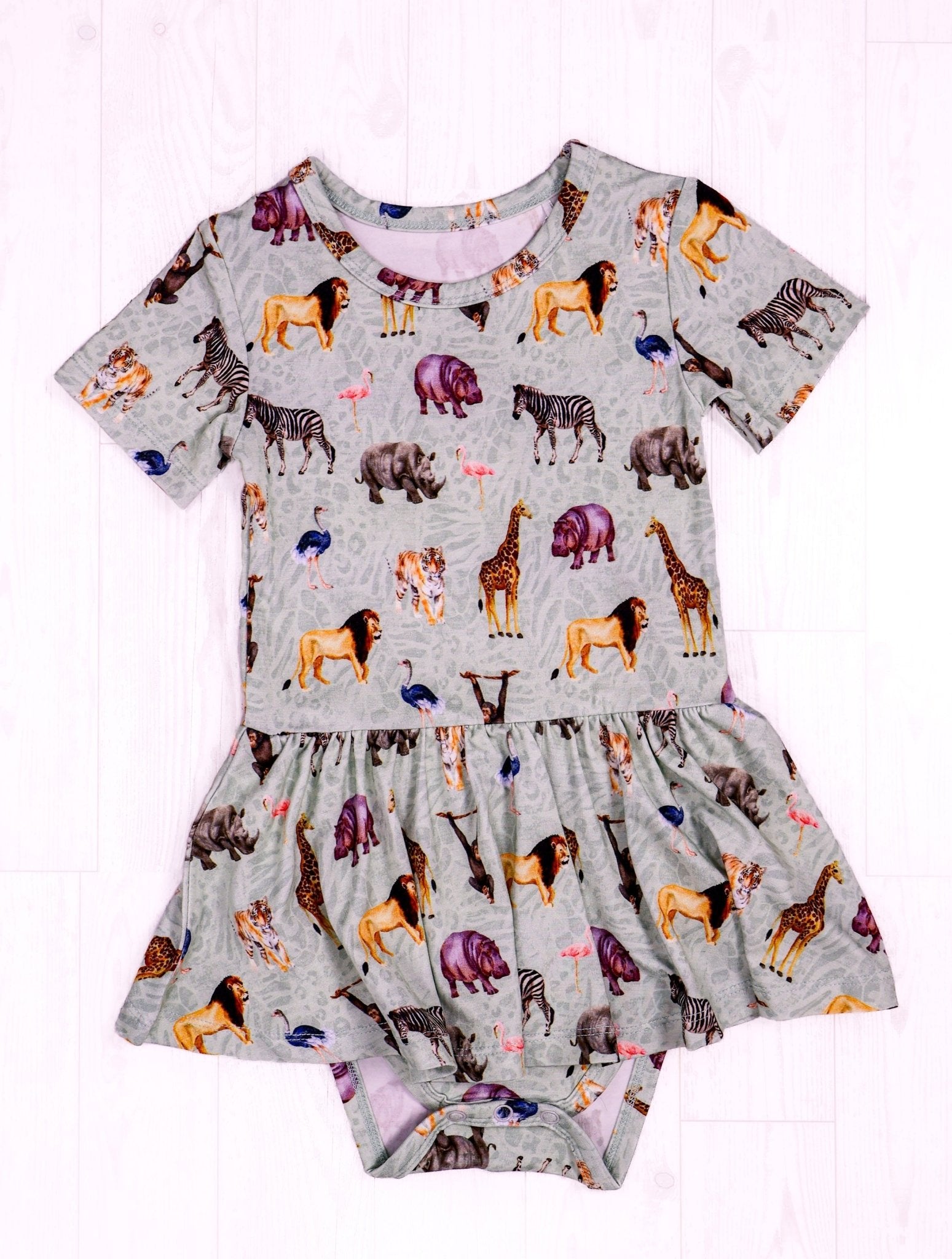 Short Sleeve Bodysuit Twirl - Minikin Mischief Clothing Co.