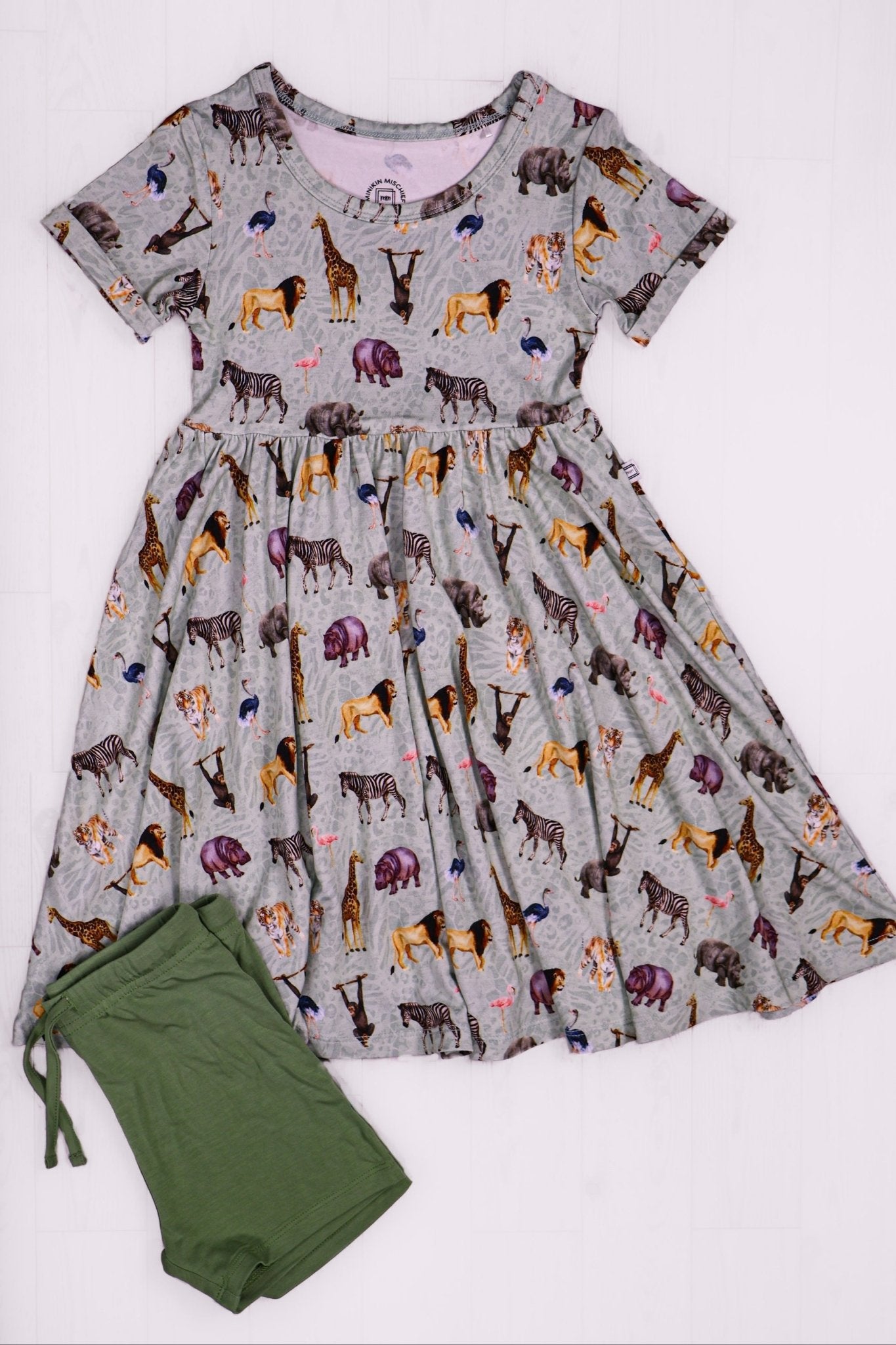 Short Sleeve Dress & Short Set - Minikin Mischief Clothing Co.