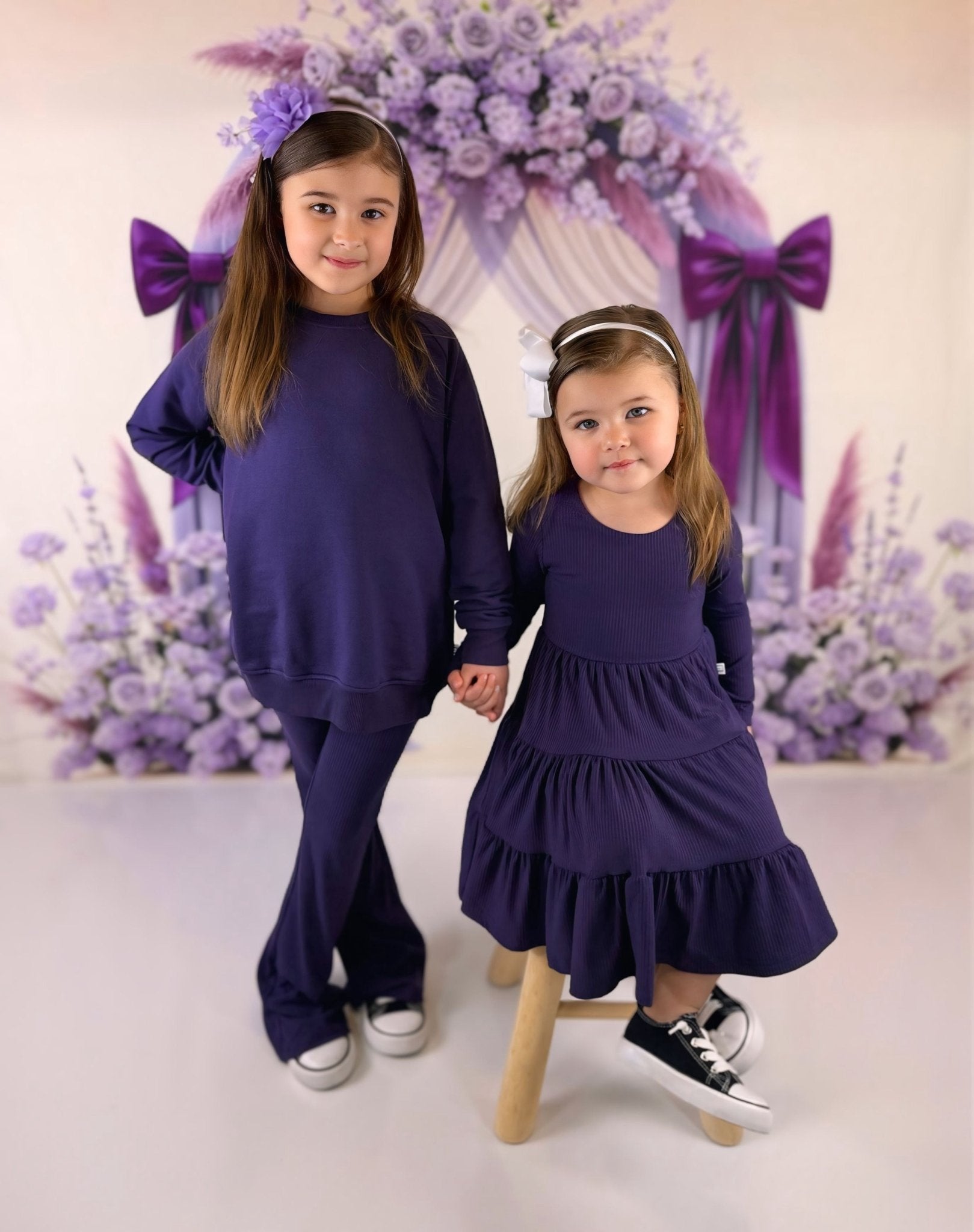 Long Sleeve Twirl Dress & Short Set - Minikin Mischief Clothing Co.