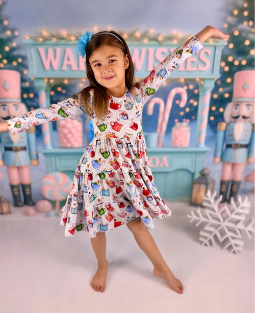 Long Sleeve Twirl Dress & Short Set - Minikin Mischief Clothing Co.