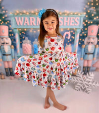 Long Sleeve Twirl Dress & Short Set - Minikin Mischief Clothing Co.
