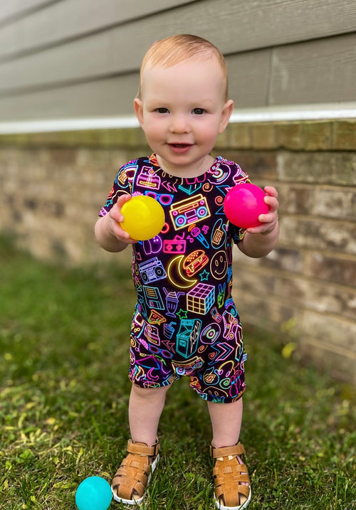 Short Sleeve Shortie Romper - Minikin Mischief Clothing Co.