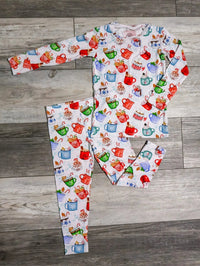 Long Sleeve Two Piece Pajamas - Minikin Mischief Clothing Co.