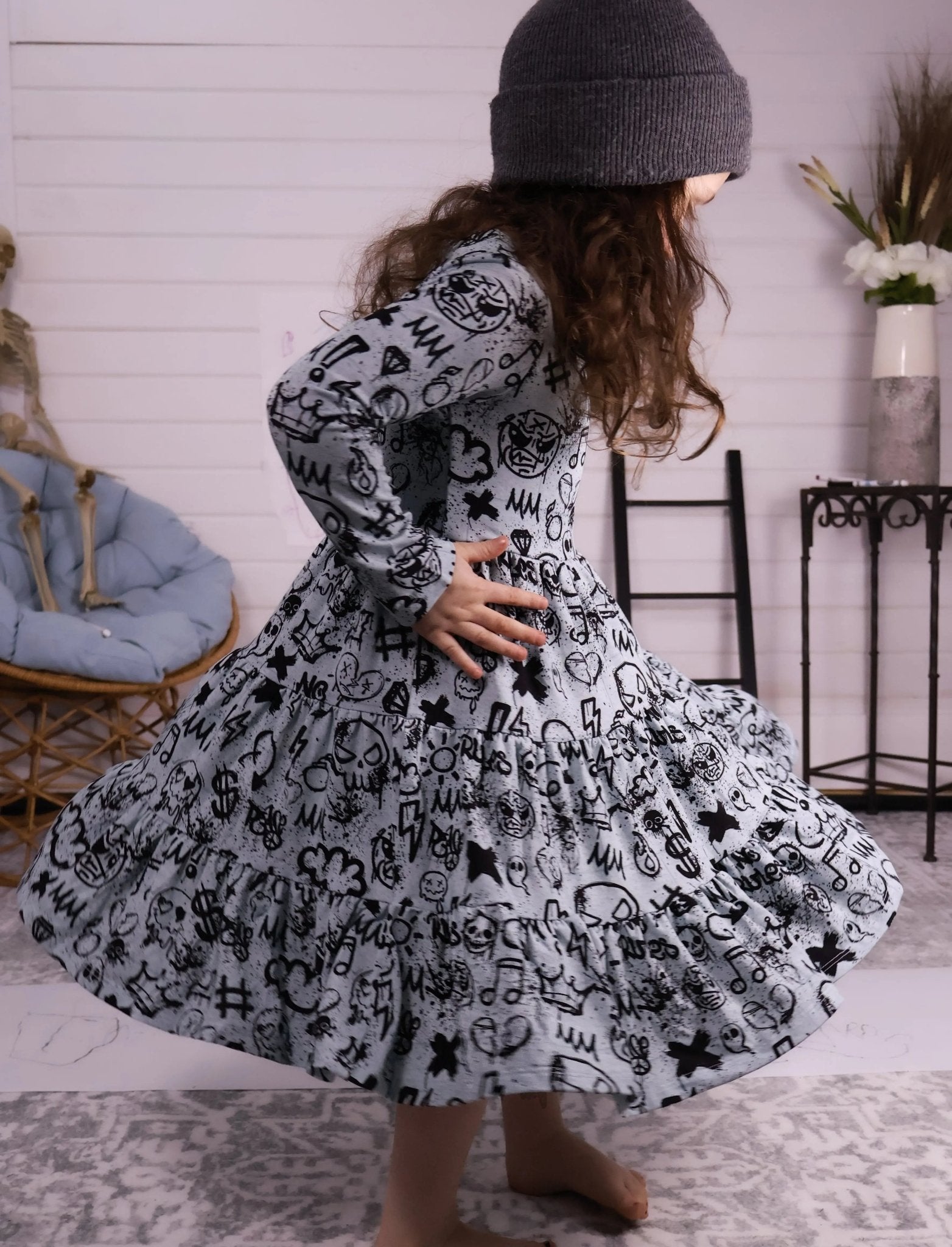 Long Sleeve Twirl Dress & Short Set - Minikin Mischief Clothing Co.