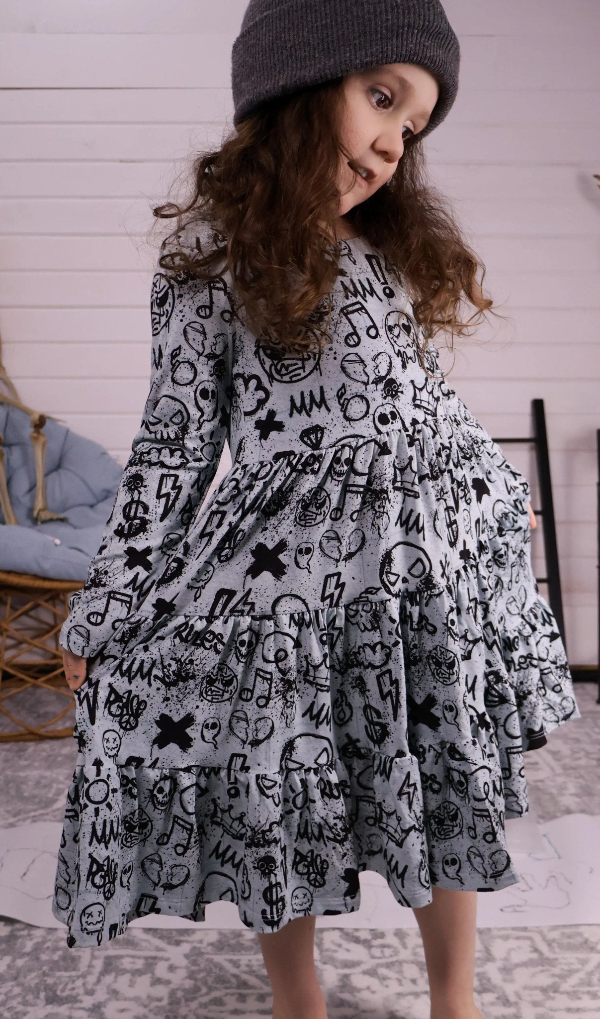 Long Sleeve Twirl Dress & Short Set - Minikin Mischief Clothing Co.