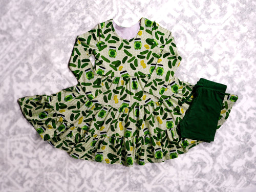 Long Sleeve Twirl Dress & Short Set - Minikin Mischief Clothing Co.