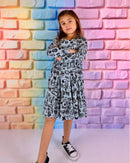 Long Sleeve Twirl Dress & Short Set - Minikin Mischief Clothing Co.