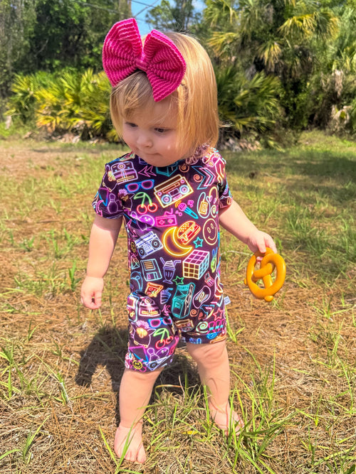 Short Sleeve Shortie Romper - Minikin Mischief Clothing Co.