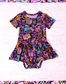 Short Sleeve Bodysuit Twirl - Minikin Mischief Clothing Co.