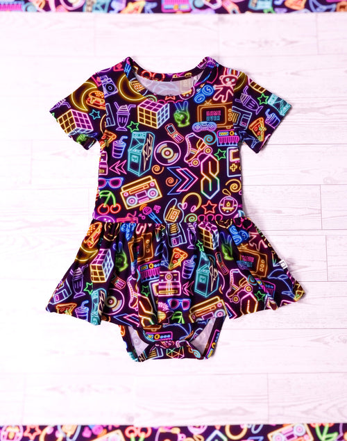 Short Sleeve Bodysuit Twirl - Minikin Mischief Clothing Co.