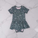 Short Sleeve Bodysuit Twirl - Minikin Mischief Clothing Co.