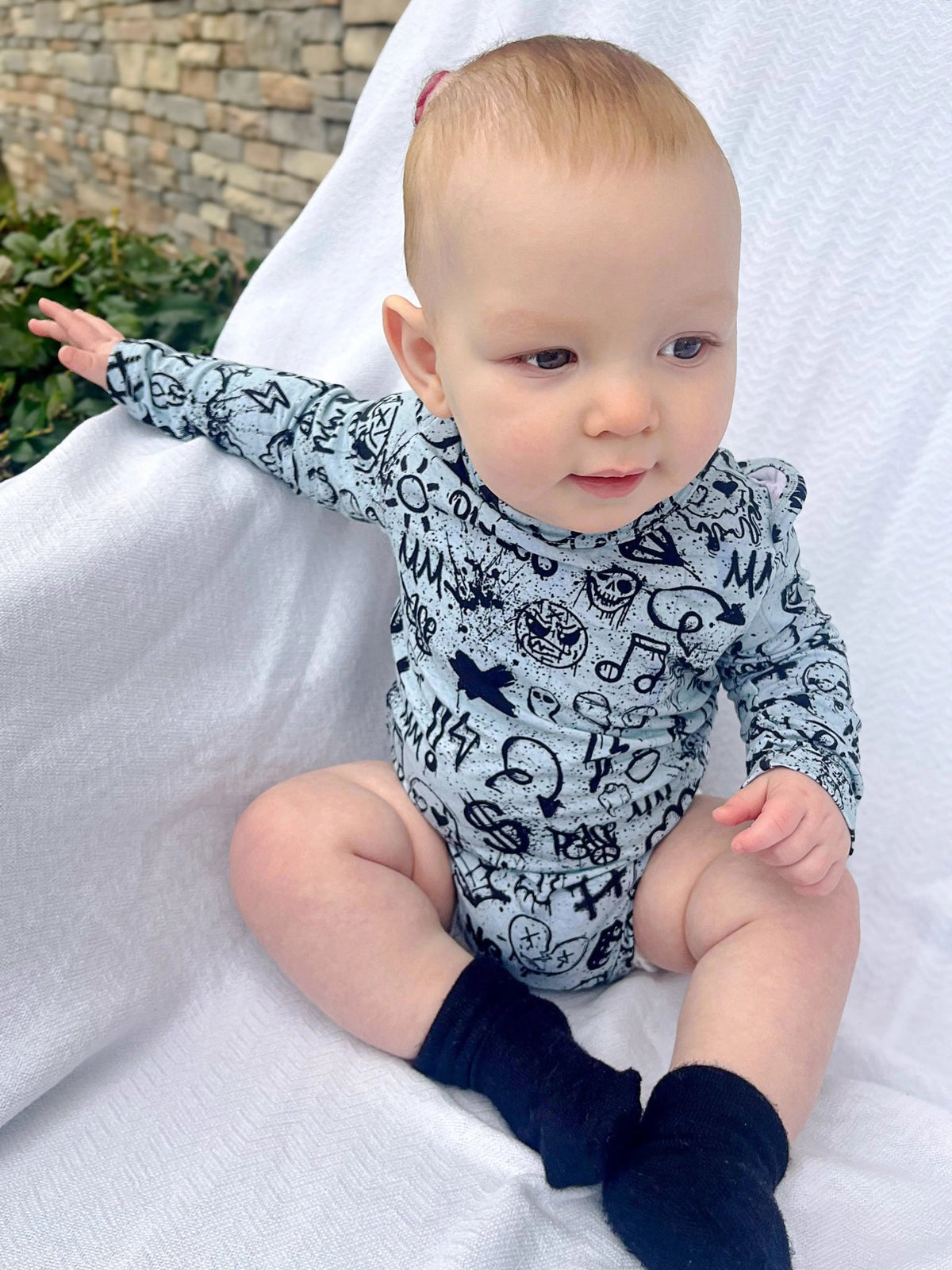 Mischaev Long Sleeve Onesie Bodysuit – Minikin Mischief Clothing Co.