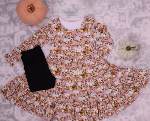 Long Sleeve Twirl Dress & Short Set - Minikin Mischief Clothing Co.