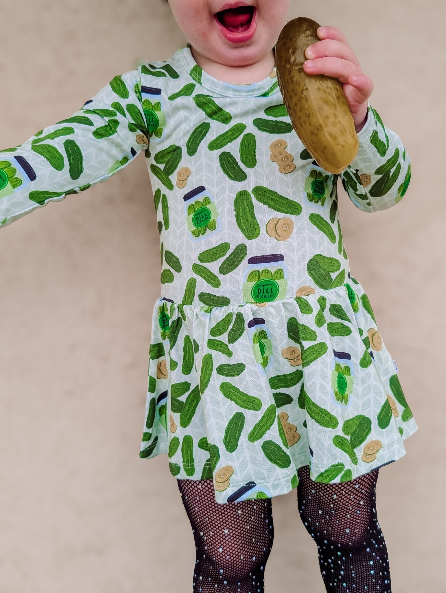 Long Sleeve Bamboo Bodysuit Twirl - Minikin Mischief Clothing Co.