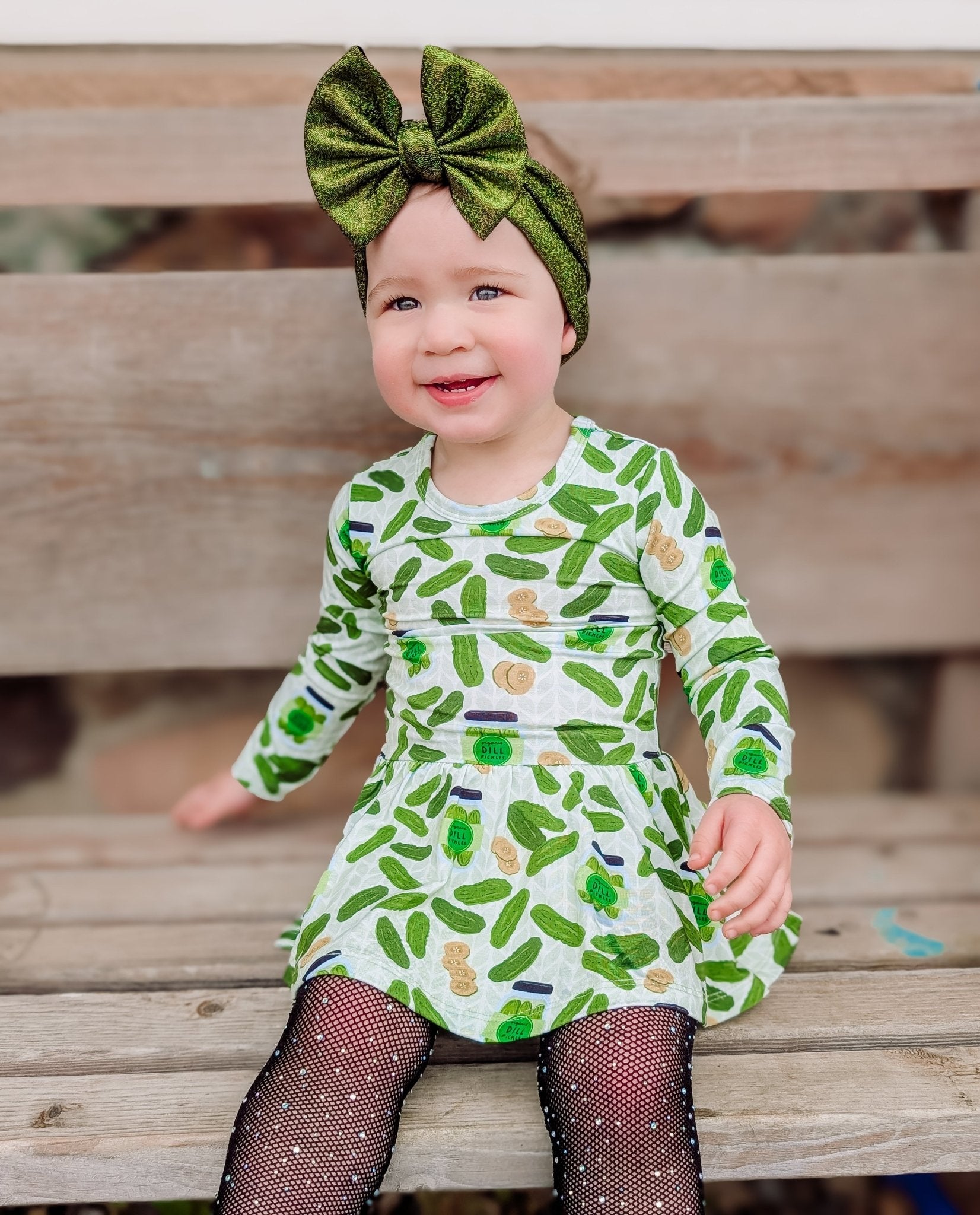 Long Sleeve Bamboo Bodysuit Twirl - Minikin Mischief Clothing Co.