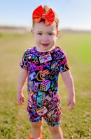 Short Sleeve Shortie Romper - Minikin Mischief Clothing Co.