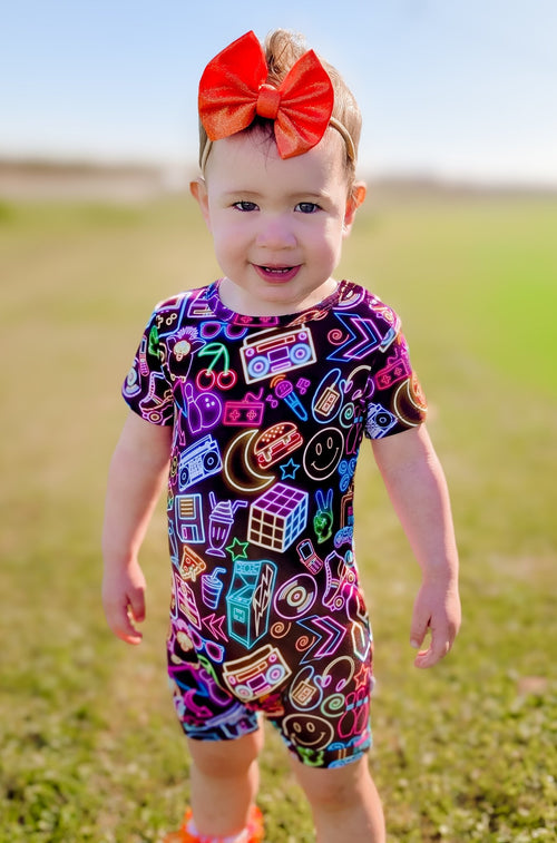 Short Sleeve Shortie Romper - Minikin Mischief Clothing Co.