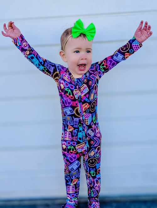 Long Sleeve Convertible Zippy Romper - Minikin Mischief Clothing Co.
