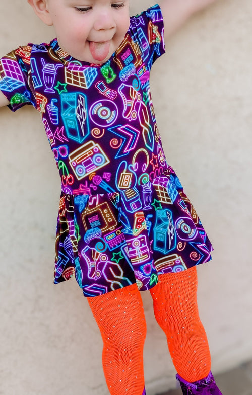 Short Sleeve Bodysuit Twirl - Minikin Mischief Clothing Co.