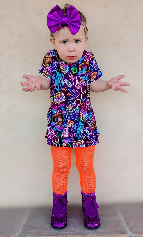 Short Sleeve Bodysuit Twirl - Minikin Mischief Clothing Co.