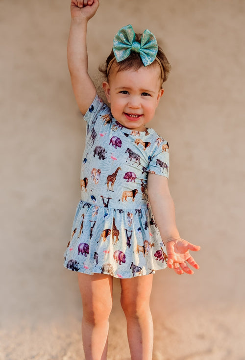 Short Sleeve Bodysuit Twirl - Minikin Mischief Clothing Co.