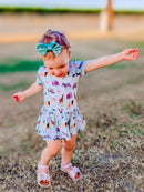 Short Sleeve Bodysuit Twirl - Minikin Mischief Clothing Co.