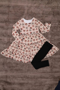 Long Sleeve Twirl Dress & Legging Set - Minikin Mischief Clothing Co.