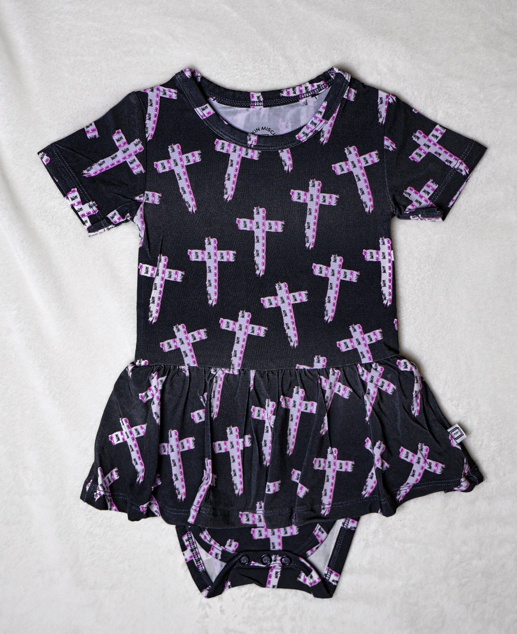 Hailey Buzbee Memorial Short Sleeve Bodysuit Twirl - Minikin Mischief Clothing Co.