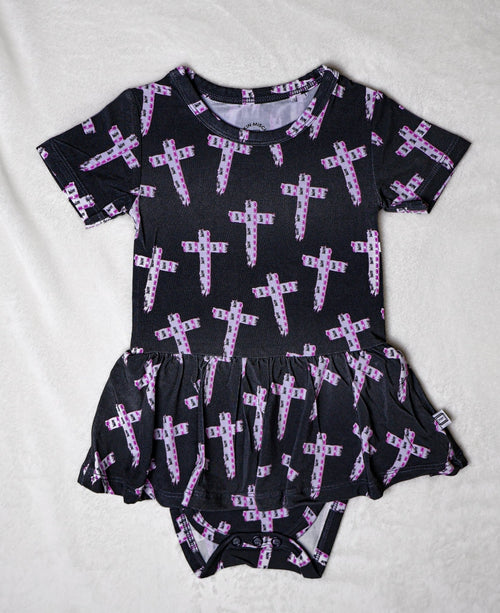 Hailey Buzbee Memorial Short Sleeve Bodysuit Twirl - Minikin Mischief Clothing Co.