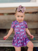 Short Sleeve Bodysuit Twirl - Minikin Mischief Clothing Co.